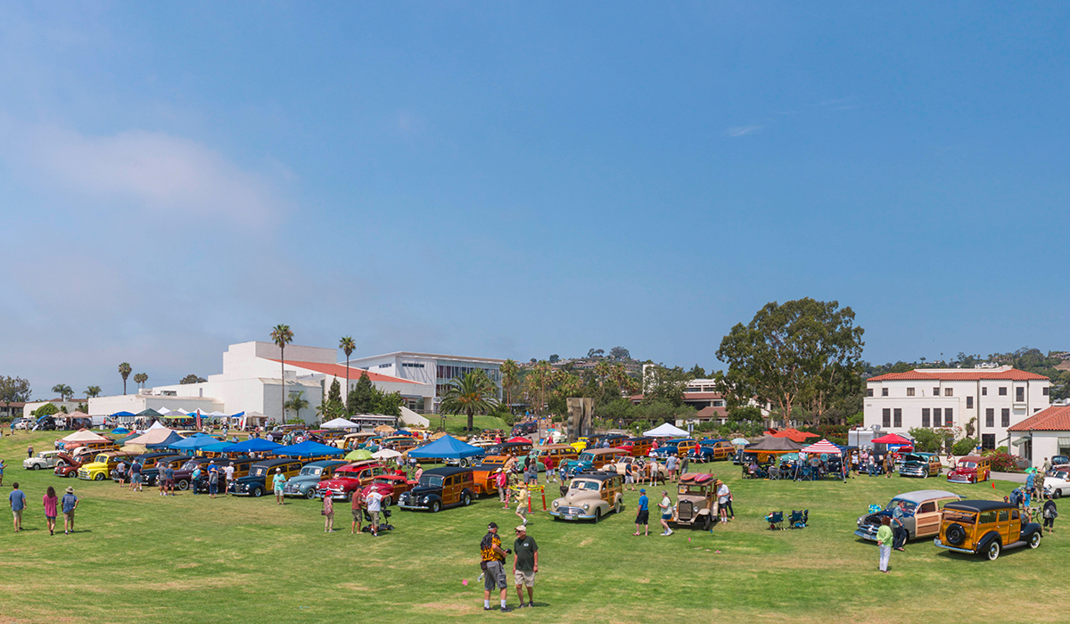 SBCC brings woodies cars to its west campus.