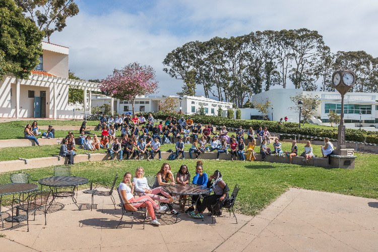 Students at Campus Center