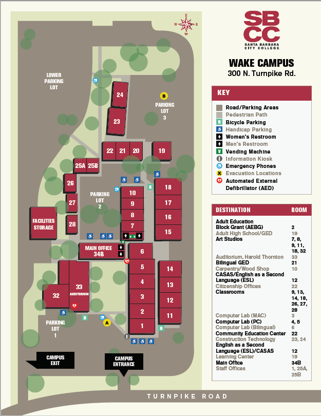 Wake Campus Map